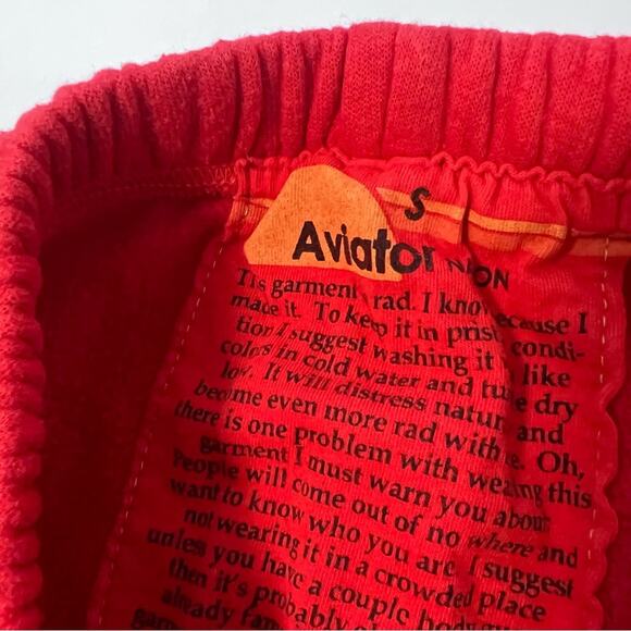 Aviator Nation 5 Stripe Sweatpants Red Neon Rainbow Sz S - Picture 7 of 8